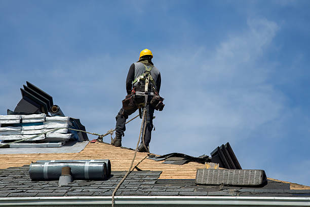 Professional Gutter Installation technician working in Sterling, OK